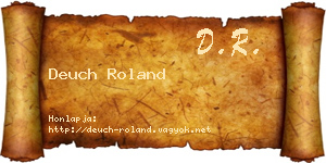 Deuch Roland névjegykártya